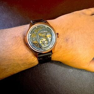 The Electricianz E- Circuit Bronze 43 mm hybrid watch